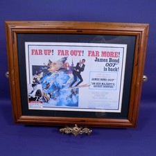 James Bond 007 " On Her Majesty Secret Service " Wooden Framed Movie Poster