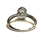 Natural GIA pear fancy diamond 14k white gold halo engagement ring .64ct I1 D — photo 6