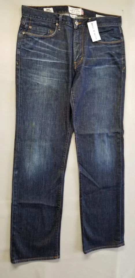Jean de mezclilla LUCKY BRAND para hombre 363 vintage recto blanco cono de roble EE. UU. - 32x32 azul Foto 4 de 4