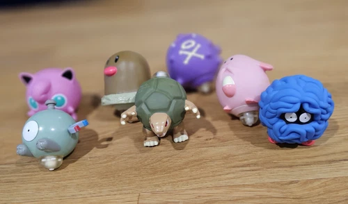 1999 Vintage Pokémon Burger King Toy Rev Top Spinner Set Of 7 No Pokeballs