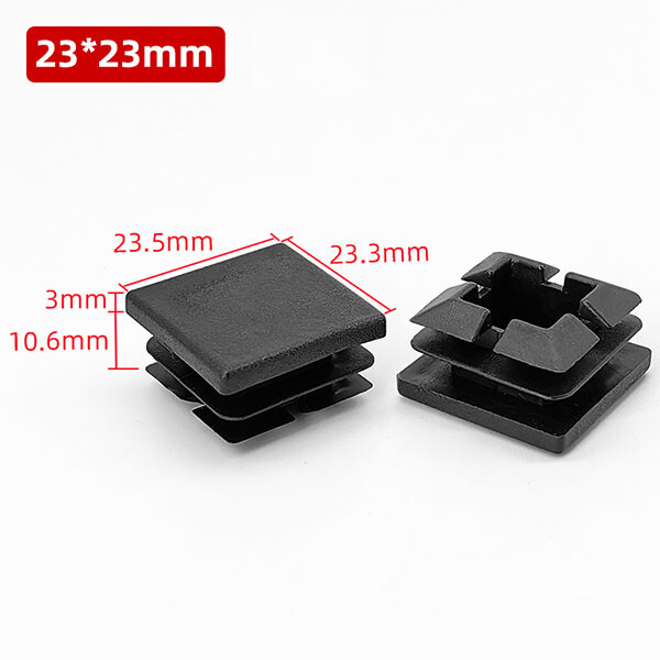 10pcs Square Plastic Black Blanking End Cap Tube Pipe Insert Plug Bung 10x10~50x50mm Chair Leg Feet Pads Covers Floor Protector – Buy The Best Products In The Online Store - Foto 10
