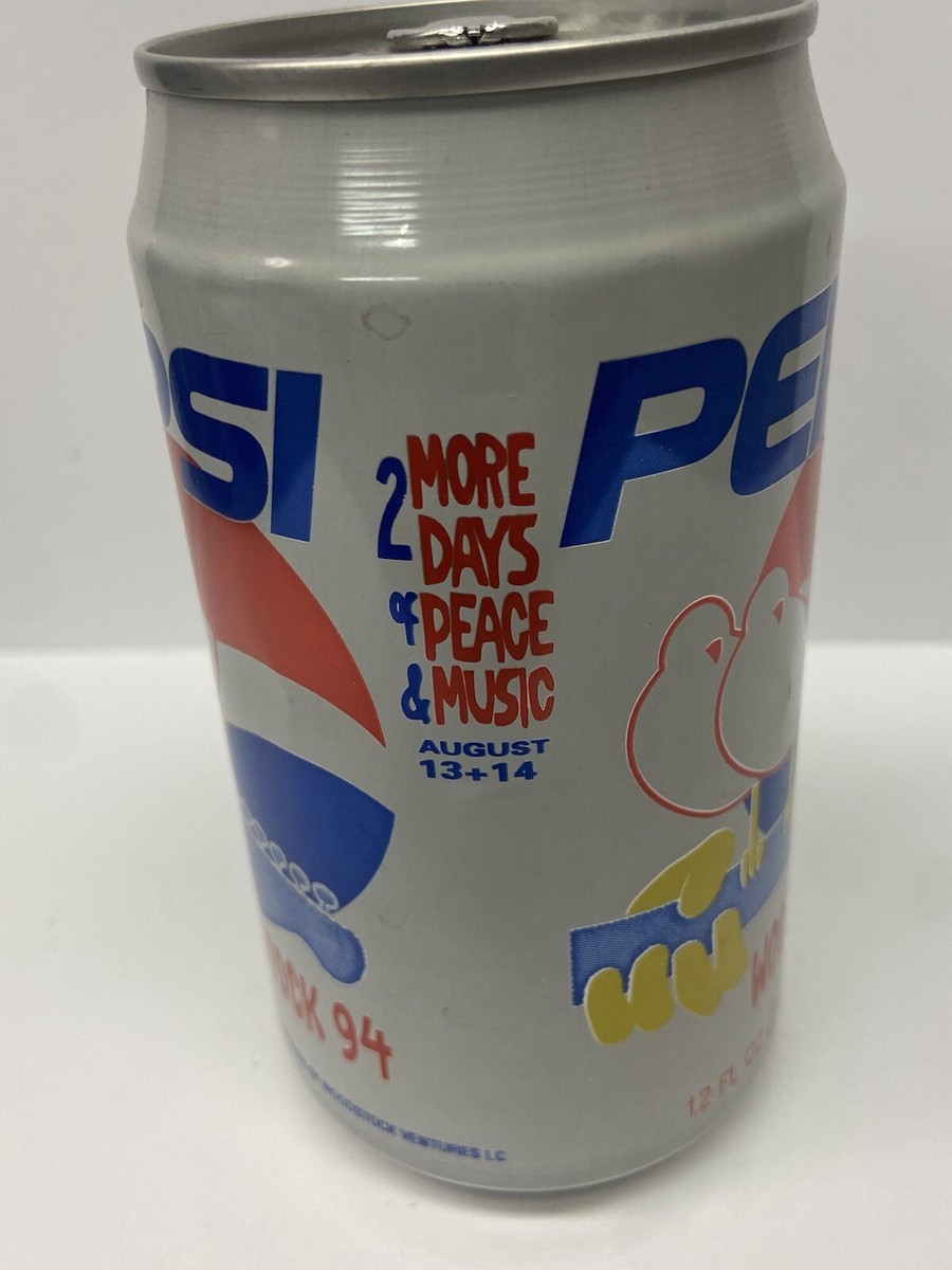 Pepsi Cola Woodstock 94 Music Festival Soda Pop Can 1994