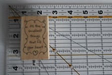 STAMPABILITES Wood Rubber Stamp ITS THE SMALLEST THINGS THAT FILL THE HEART B