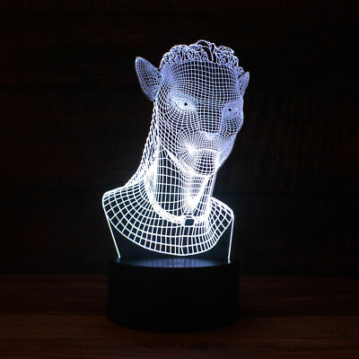 Jinson well Lampada 3D a forma di rana ottica a LED, luce notturna, 7