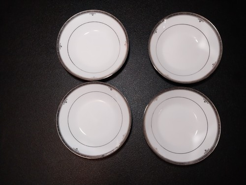 Buckingham Platinum 4347 Contemporary Fine China By Noritake Set of 10 - Picture 3 of 5