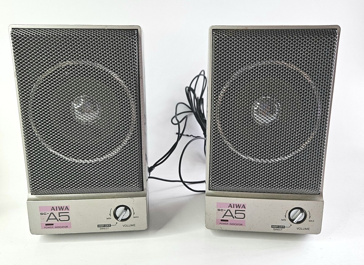 AIWA SC-A5 アクティブ スピーカー AIWA SC-A5 Power Booster Speakers for Walkman, Portable Players