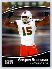 2021 SAGE Premier Draft Gregory Rousseau Rookie Miami Hurricanes RC #14