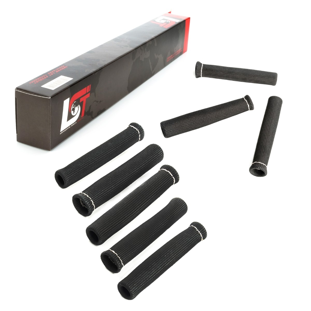 8x Fibreglass Heat Protection Tube Cable Protection Spark Plug Black for Seat