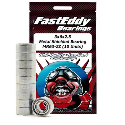 3x6x2.5 Metal Shielded Bearing MR63-ZZ 10 Units