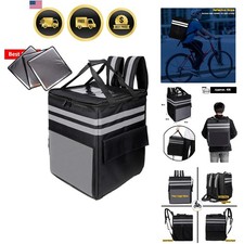 XL Insulated Pizza Delivery Backpack, Thermal Food Delivery Bag with 3 Divide...