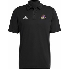 Adidas East Carolina University Pirates Black Polo Shirt Men 2XL Sideline Coach