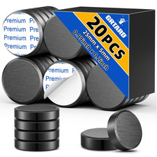 20Pcs Ceramic Magnets for Crafts, 25X5Mm Strong round Magnets with Adhesive Back