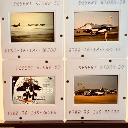 lot of 4 slides-A99  F-16, KV-135, A-4    Desert Shield / STORM Collection