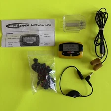 Original RACEceiver 1600 Racing Scanner Receiver Radio Manual Holster Earbuds 37