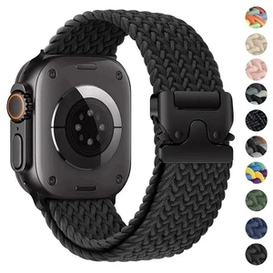 Bande de nylon pour Apple Watch iWatch Bracelet Series 10 9 8 7 6 SE 5 Ultra 2 38mm-49mm