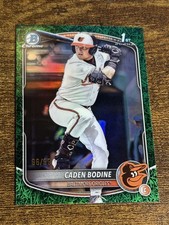 CADEN BODINE 2025 Bowman Draft #BDC-63 1st Green Grass Refractor /99