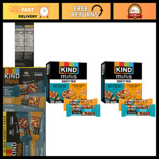 Gluten Free Mini Snack Bars Variety Pack - Low Sugar, Low Calorie, 20 Count x2