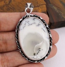 Dendrite Opal 925 Silver Plated Handmade Pendant of 2