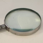 Vintage Magnifying Glass 3 1/4" Lens Black Handle Chrome Frame Made in Korea — photo 2