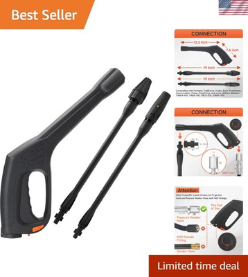 #ad Pressure Washer Gun Wand Jet Turbo Nozzle Kit 2320PSI for Portland Husky Black D $46.65