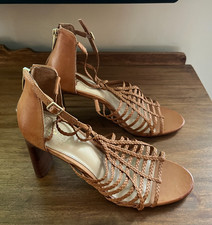 Vince Camuto Ariah Braided Heeled Sandals Women's 11M Chic Strappy Elegant Dress