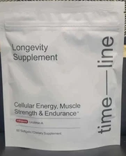 Time-Line Longevity Supplement Mitopure Urolithin A 60 Softgels Exp 7/2027 New!