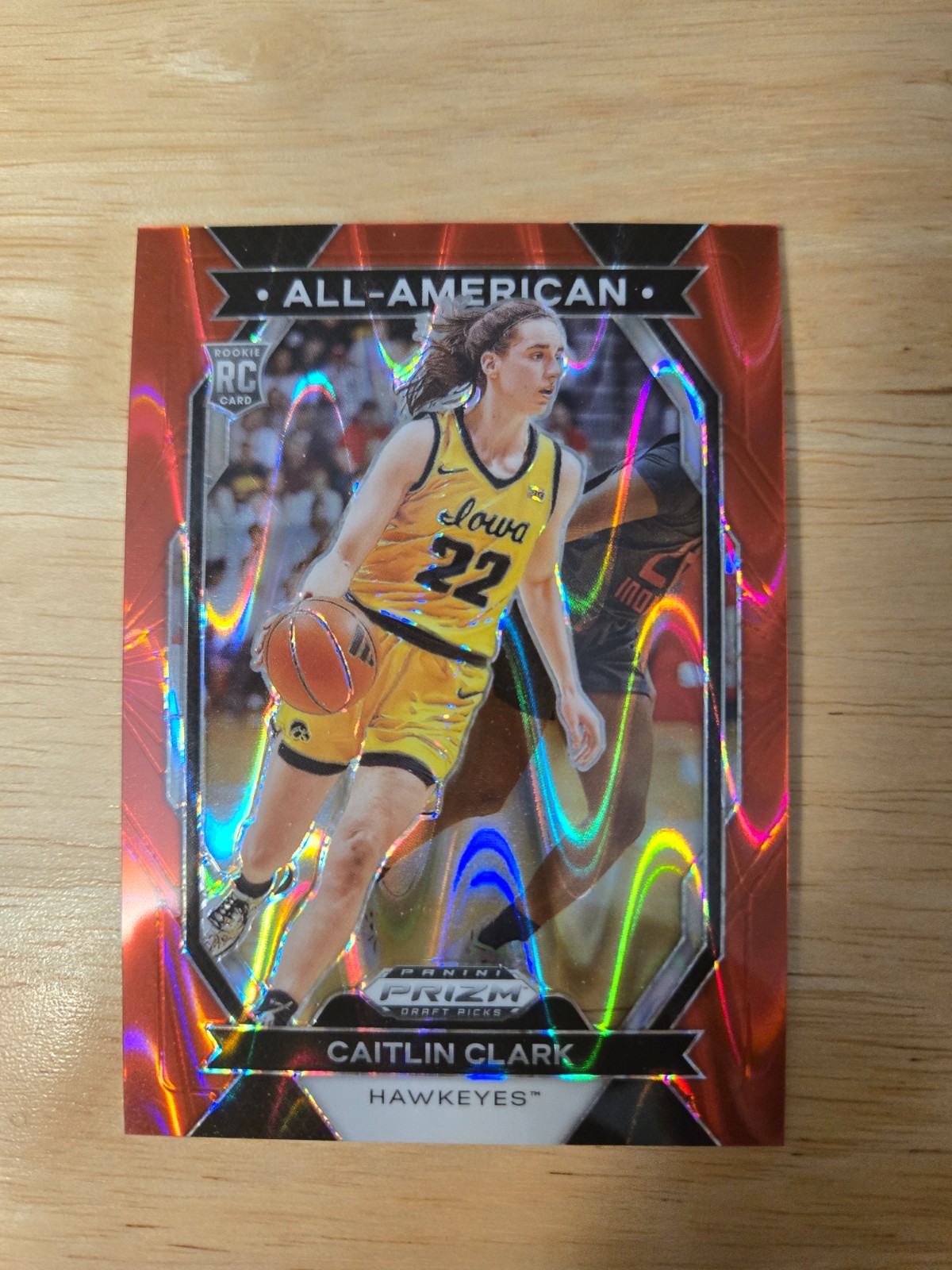 2024 Prizm Draft Caitlin Clark #23 Red Seismic Prizm All American 115/225