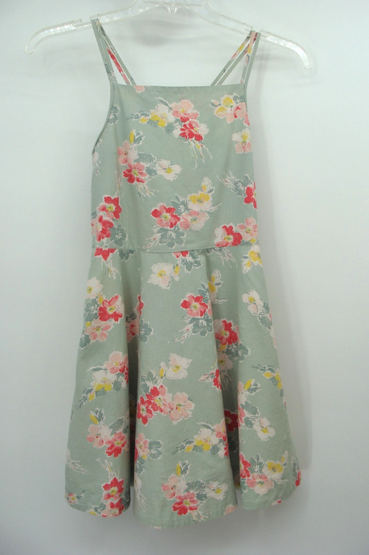 Polo Ralph Lauren Floral Dress Green Girls Size 16 Sleeveless Preppy Sundress