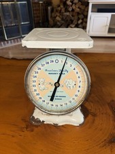 Vintage American Family Nursery Scale Baby Scale 30Lb White Elephant Bear