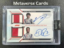 2024 Topps Dynasty Formula 1 Dual Patch Auto Yuki Tsunoda Daniel Ricciardo 2/10