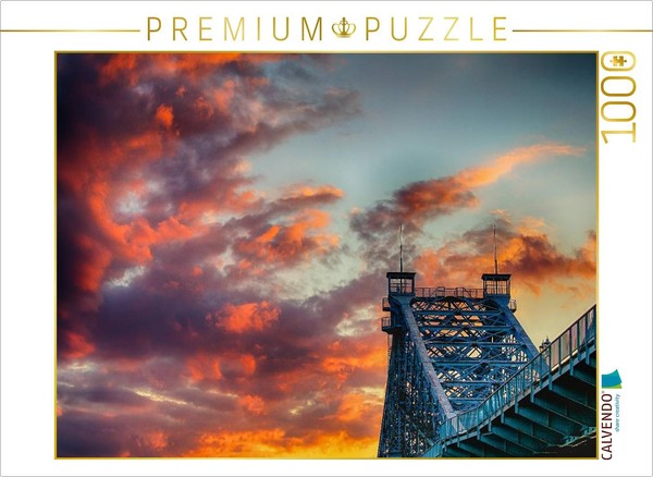 Calvendo Puzzle Sunset In Dresden At The Loschwitz Bridge | 1000 Pieces, Finishe-image