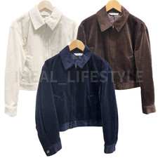 UNIQLO Corduroy Short Jacket S-XXL Off White Dark Brown Navy Women 480100 NWT