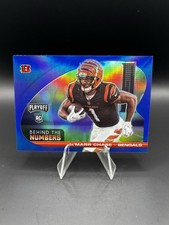 2021 Panini Playoff - Behind the Numbers Ja'Marr Chase #BTN-JCH Blue Prizm (RC)