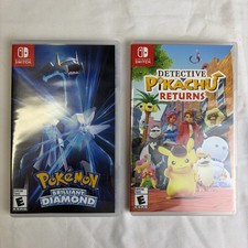 Pokemon Detective Pikachu and Brilliant Diamond bundle for Nintendo Switch Box