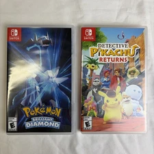 Pokemon Detective Pikachu and Brilliant Diamond bundle for Nintendo Switch Box