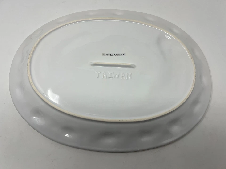 MUY RARO Plato para servir pavo ovalado de gres vintage de 18" con caja original Foto 4 de 4