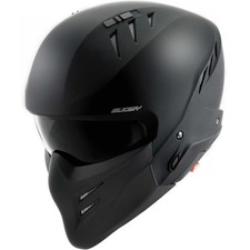 CASCO MOTO JET CON MENTONIERA STACCABILE SUOMY ARMOR PLAIN MATT BLACK