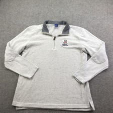 Arizona Wildcats Sweater Mens Medium Gray NCAA Basketball Gear For Sports Zip