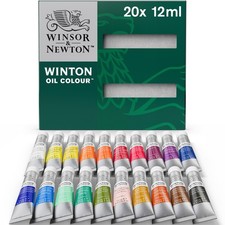 Winsor  Newton Winton Oil Color Paint Set, 20 Count Pack of 1 , 20 Colors