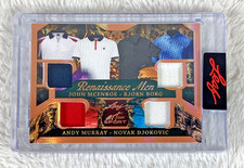 2023 Leaf Art of Sport Game Used Relic McEnroe Borg Murray Djokovic /35 Sealed