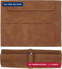 5-Slot Watch Band Organizer Travel Case, Slim Vegan Leather Watch Strap Storage