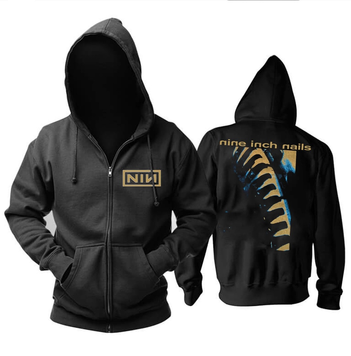 Nine Inch Nails Hoodie zip Full size 16D490.1 | eBay
