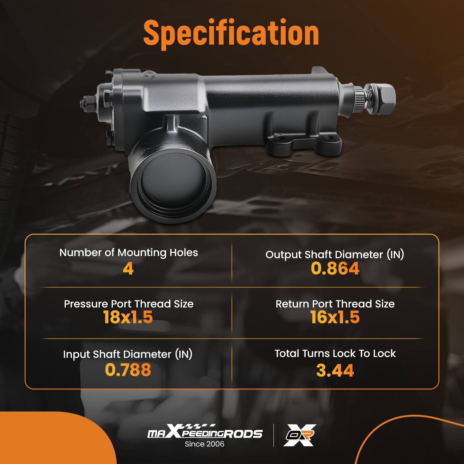 Power Steering Gear Box For Jeep Wrangler JK JKU RHD 18200750-101 2008 thumbnail 5