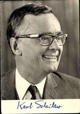 Ak Prof. Dr. Karl  Schiller, Bundesminister für Wirtschaft, SPD - 5053436
