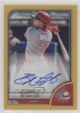 2023 Topps World Baseball Classic Gold Foil 27/50 Bo Naylor #AV-BN Auto r9d