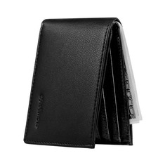 Slim Wallet for Men ID Window with RFID Blocking Front Pocket Minimalist Bifold