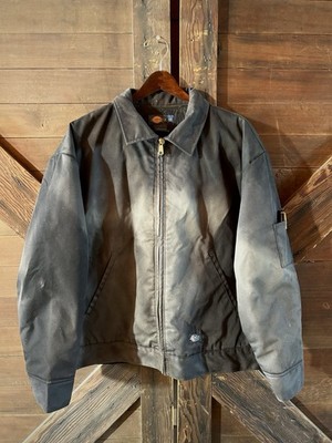 Sunfaded Distressed Dickies Men's Black Canvas Jacket