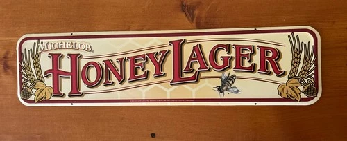 Vintage Michelob Honey Lager Metal Beer Sign