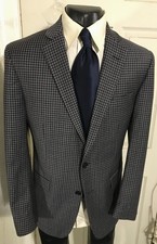 BROOKS BROTHERS REGENT FIT SIZE 40R GRAY-BERGUNDY-BLUE 2 BUTTON WOOL SPORTCOAT