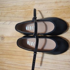 Bloch Children's Girl's Tap-On Leather Tap Dance Shoes Size 8.5 Black